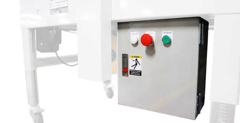 Electrical On/Off Box can also be Easily Mounted on Either Side of the Sealer (Left Side is Standard)