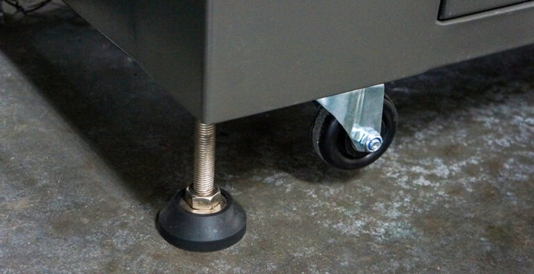 Locking Casters with Leveling Pads