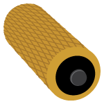 Knurled Brass Roller